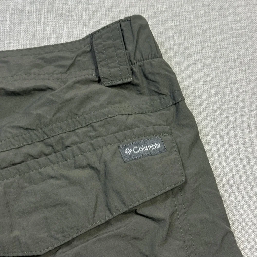 Columbia Convertible Cargo Pants Mens 34x32 Green Omni-Shade Light Quick Dry